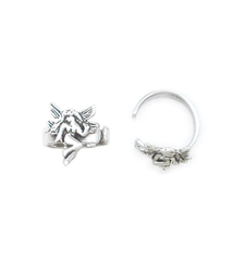 Silver Angel Ear Cuff for Left Ear